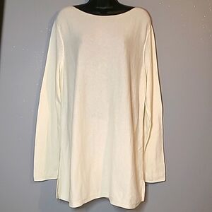 J. Jill Ivory  Long Sleeve Light Sweater Size L